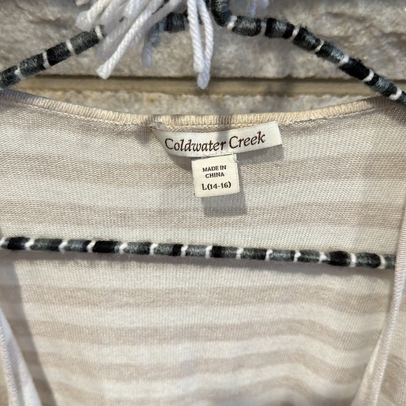 Coldwater Creek sweater vest neutral high low size large - Picture 2 of 5